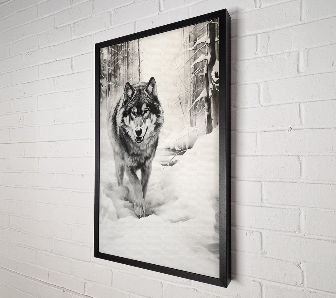  A Canvas Print of Gray Wolf'S Path Canvas Wall Art