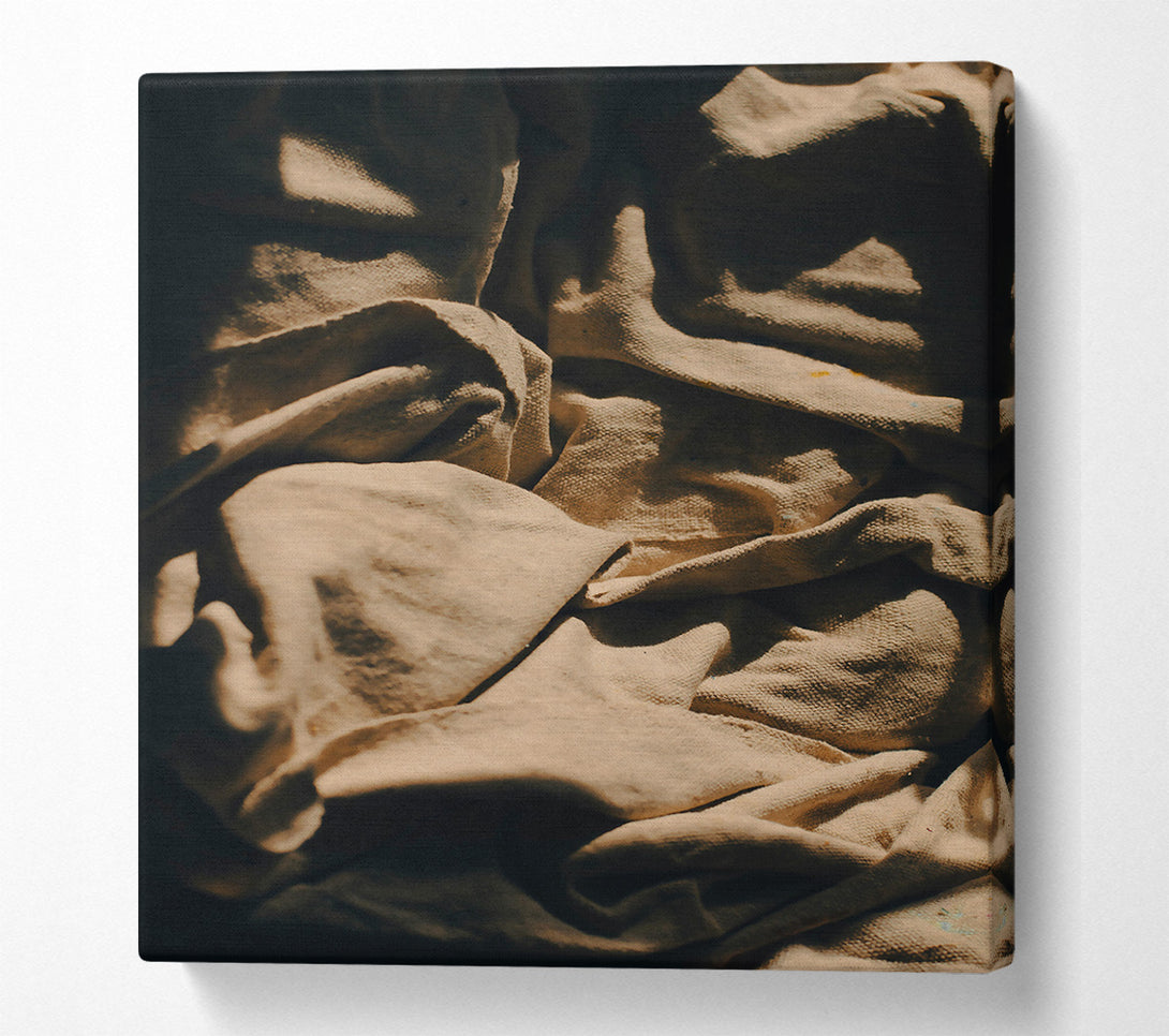  A Canvas Print of Creamy Canvas Wrinkles Canvas Print