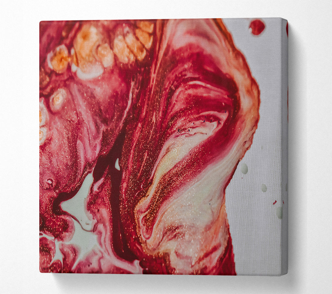  A Canvas Print of Burgundy Swirling Abstract Canvas Print