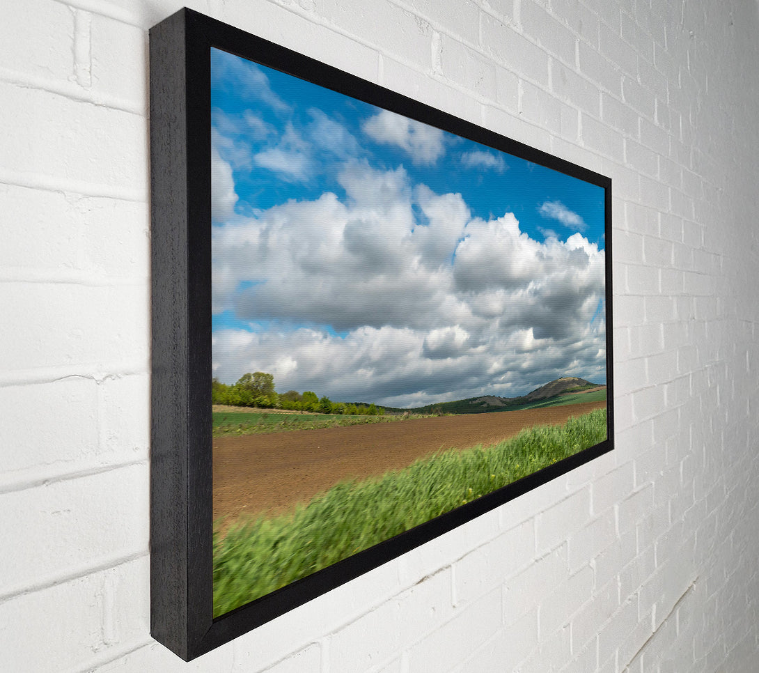  A Canvas Print of Brown Fields And Clouds Canvas Wall Art