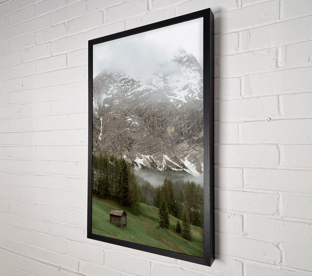  A Canvas Print of Gray Mountain Hut Canvas Wall Art
