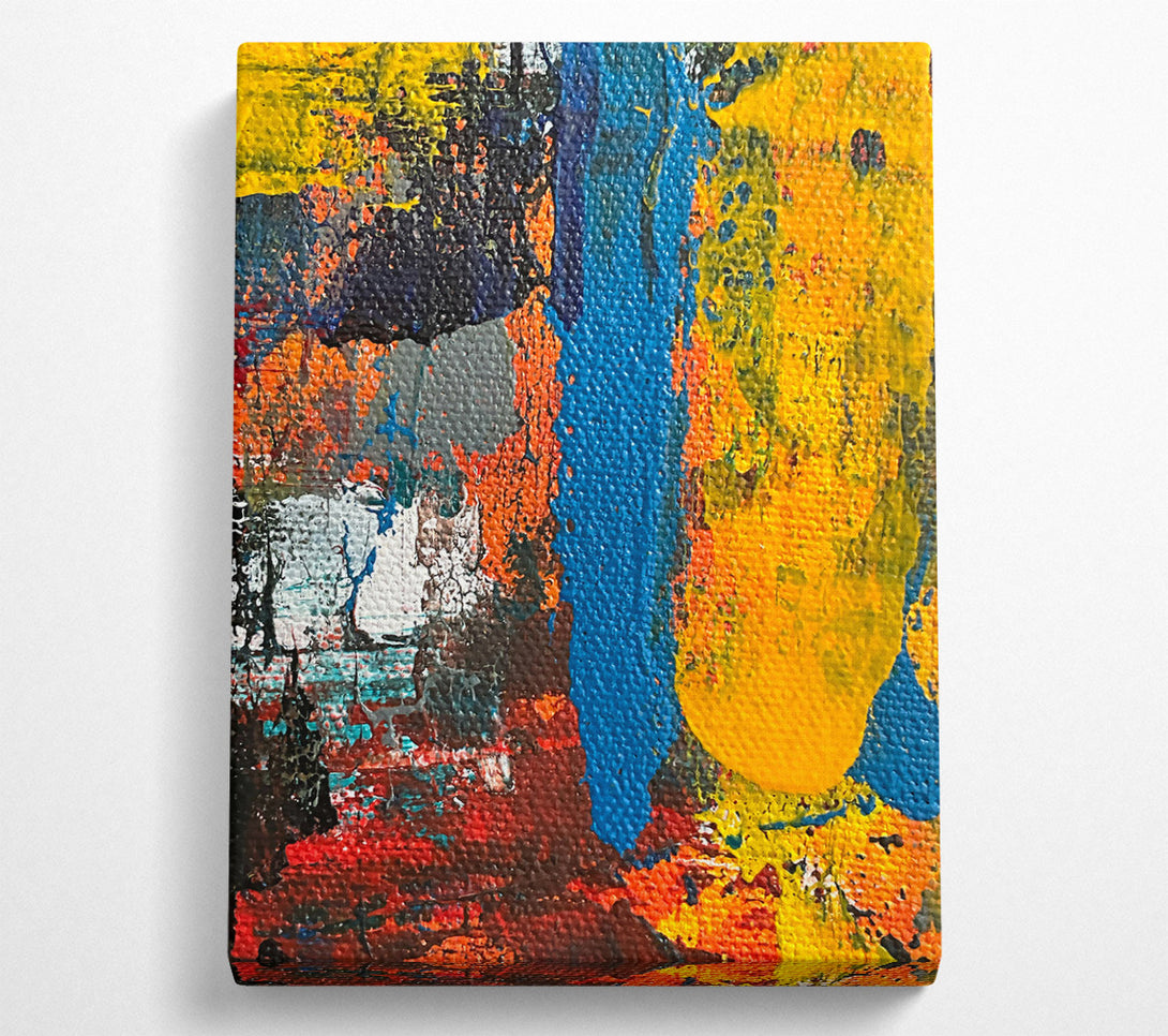  A Canvas Print of Golden Abstract Expressionism Canvas Print