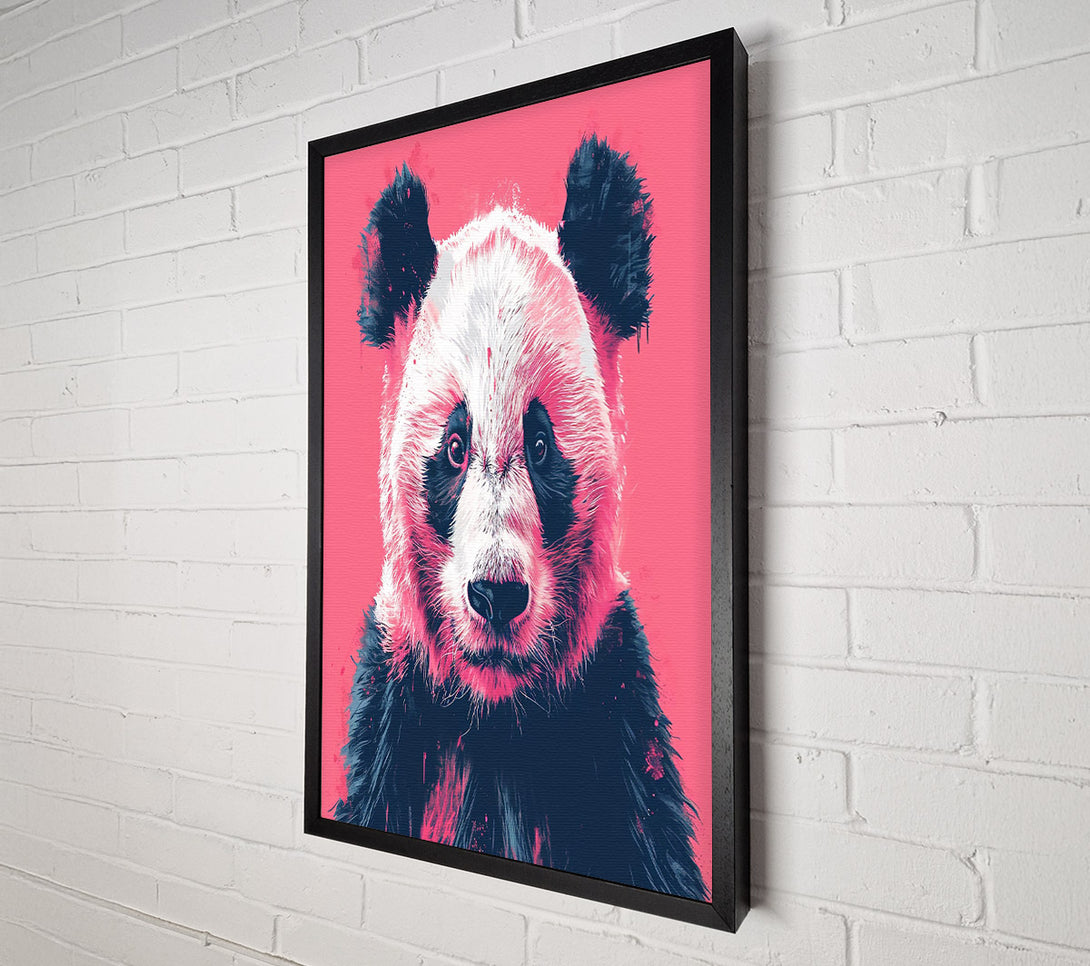  A Canvas Print of Pink Panda Stare Canvas Wall Art
