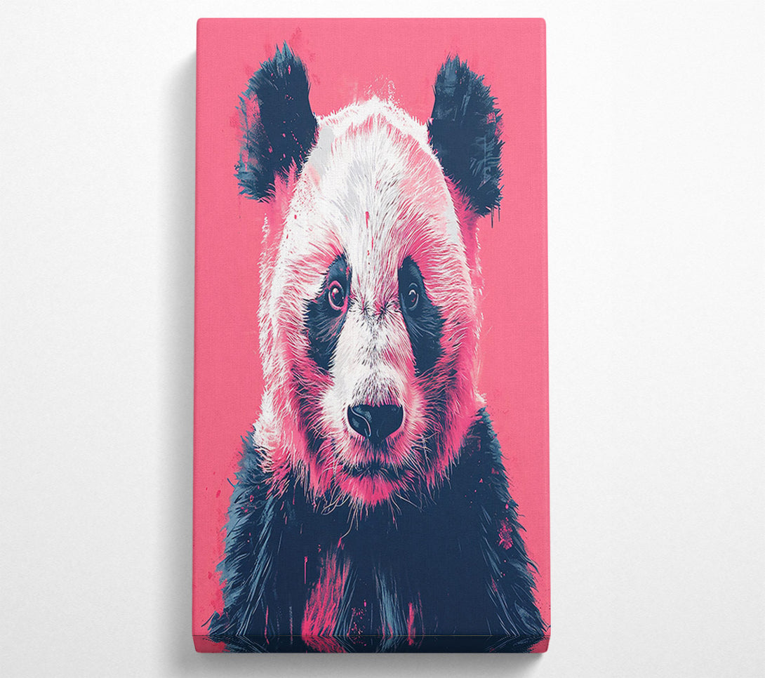  A Canvas Print of Pink Panda Stare Canvas Wall Art