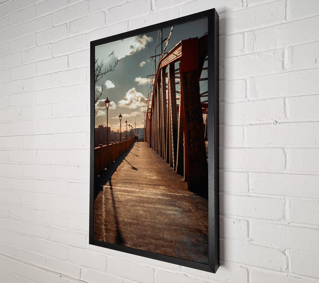  A Canvas Print of Golden Bridge Shadows Canvas Wall Art