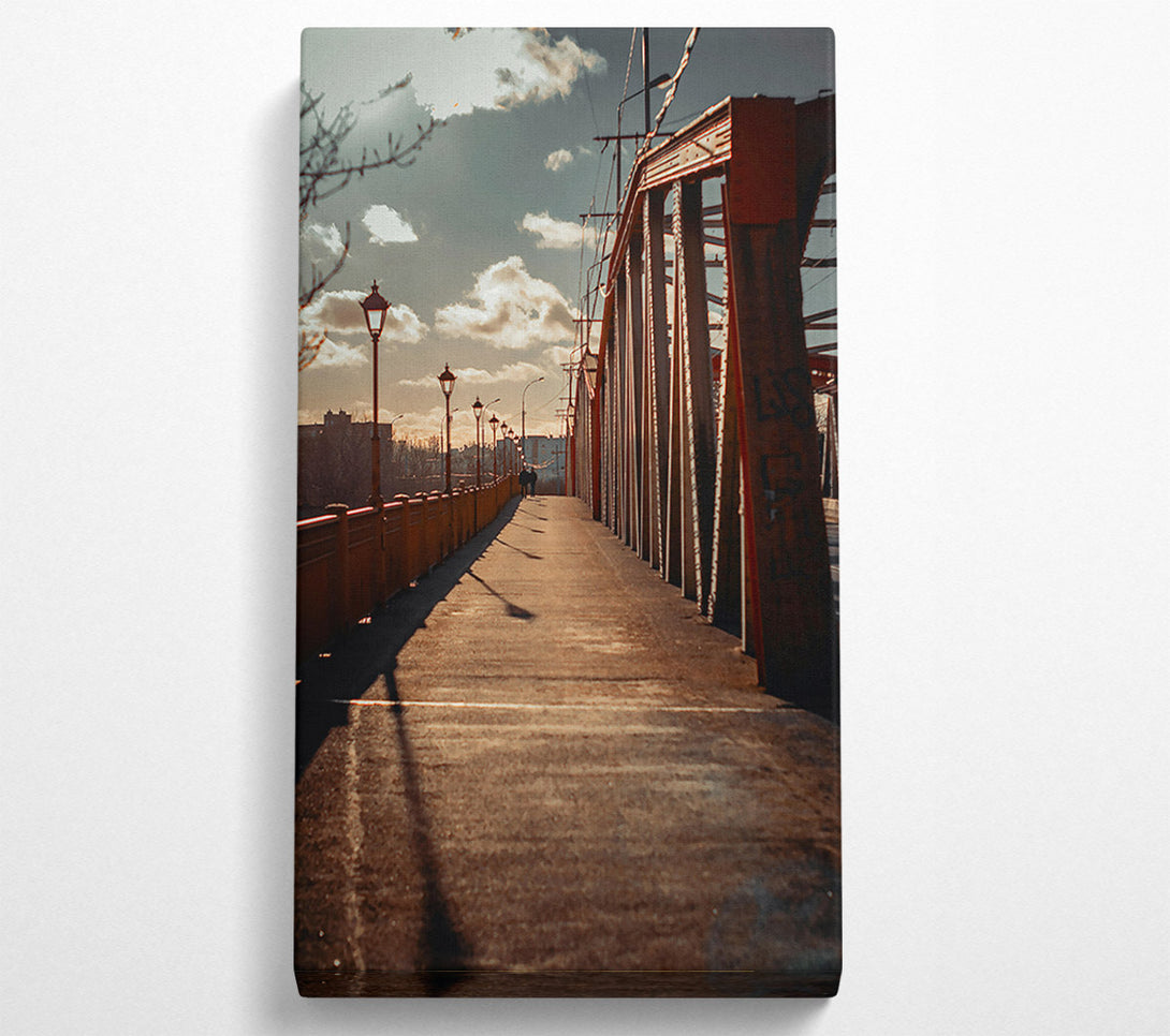  A Canvas Print of Golden Bridge Shadows Canvas Wall Art