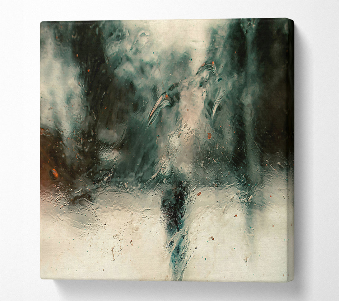  A Canvas Print of Teal Stormy Waters Canvas Art