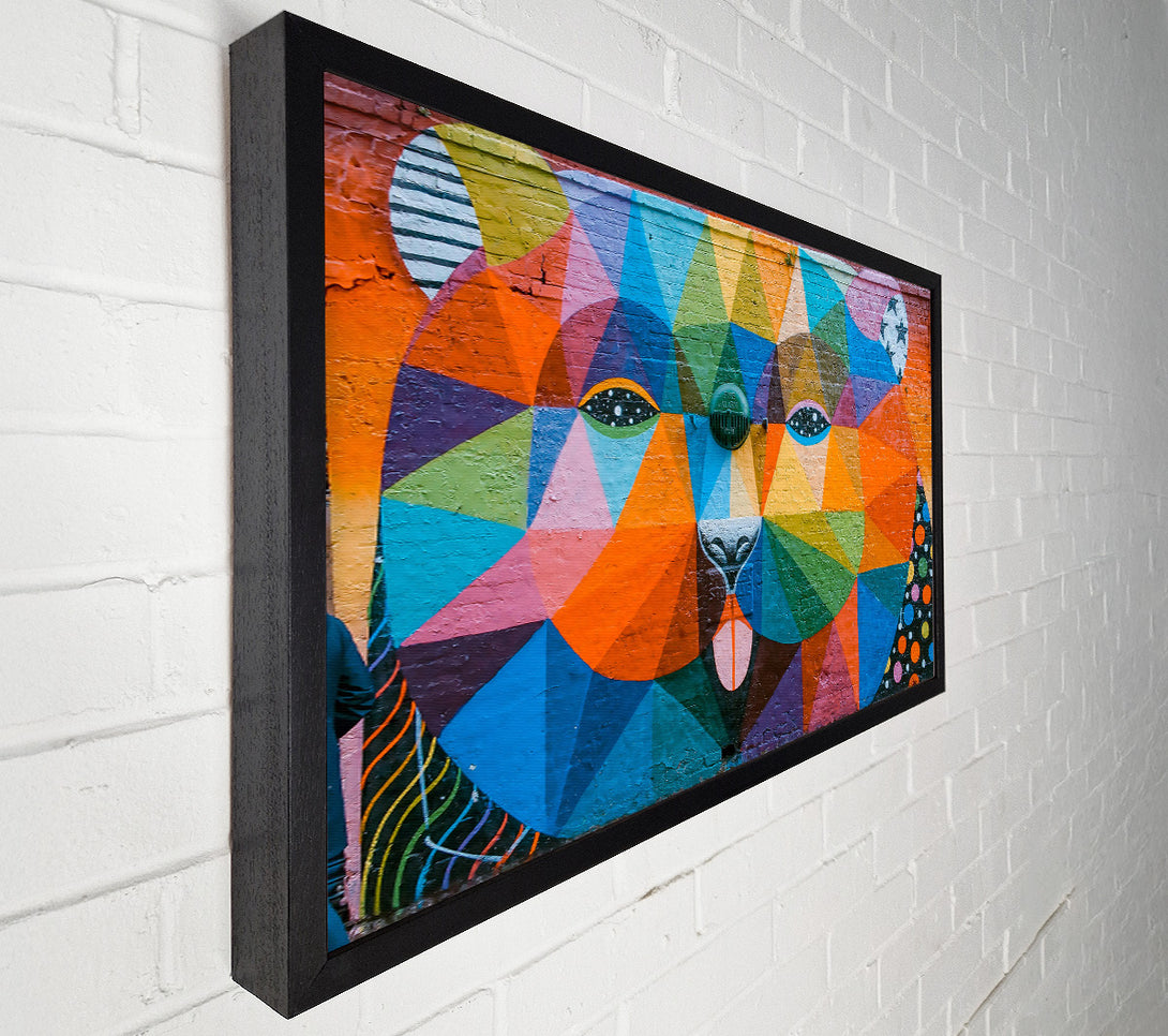  A Canvas Print of Orange Geometric Face Canvas Art