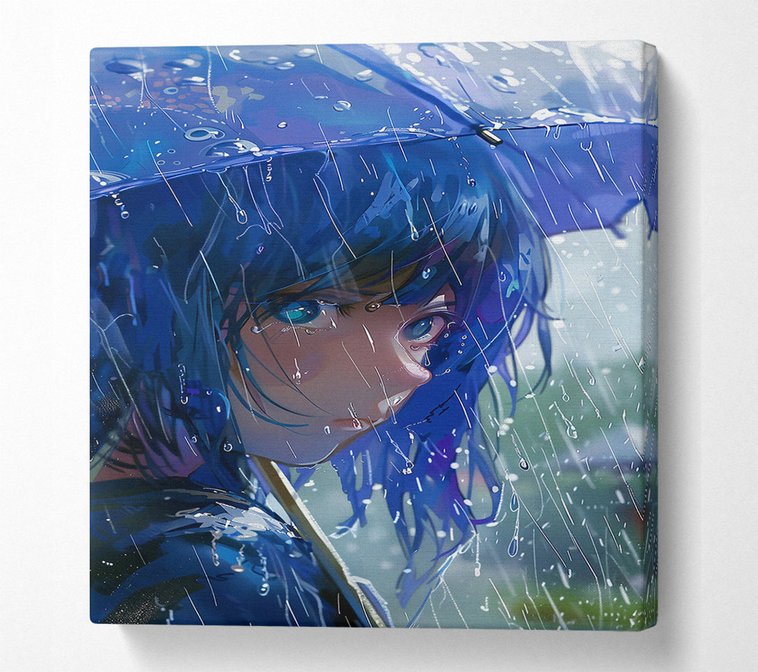  A Canvas Print of Blue Rain Gaze Canvas Art