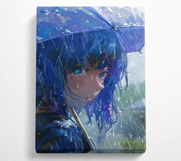  A Canvas Print of Blue Rain Gaze Canvas Art