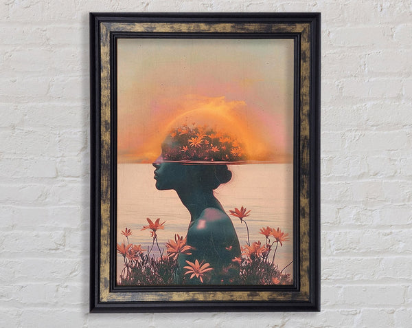 Water Natural Body Framed Print
