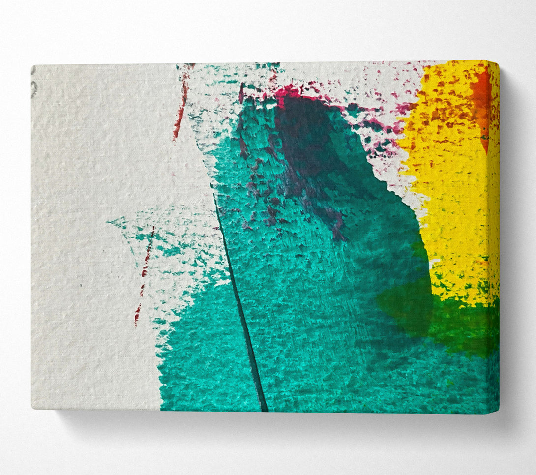  A Canvas Print of Emerald Abstract Strokes Canvas Wall Art