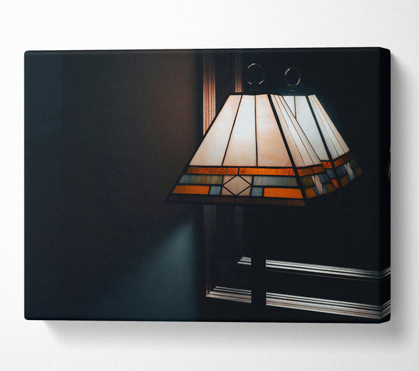  A Canvas Print of Orange Stained Glass Light Canvas Art