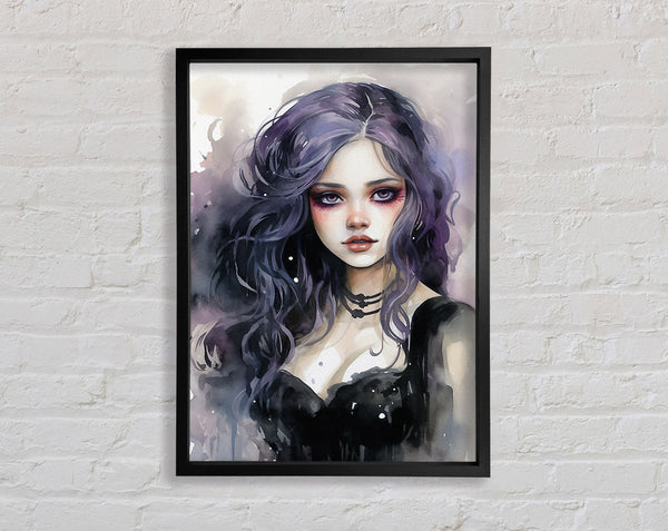 Watercolour Goth Framed Print