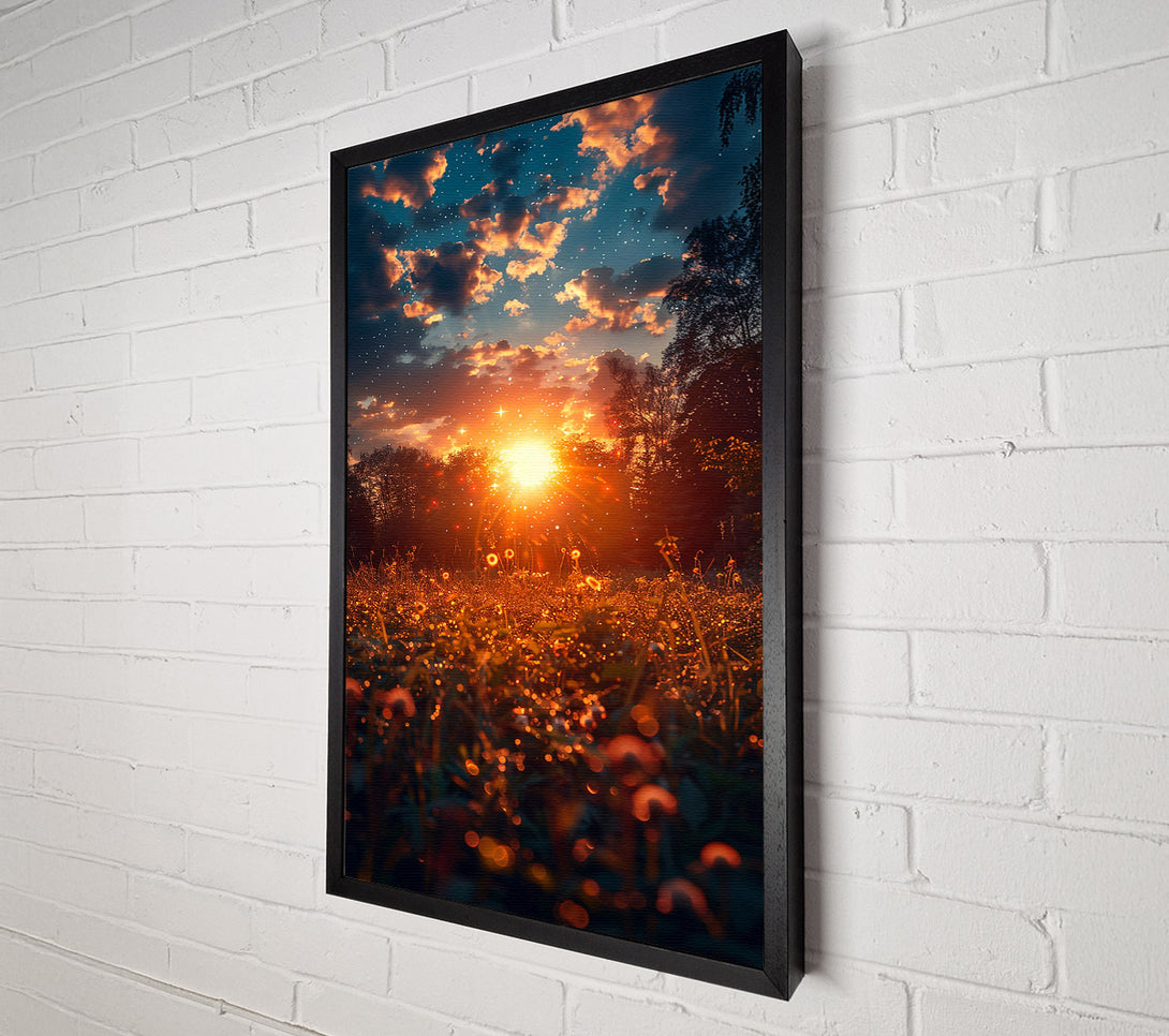  A Canvas Print of Orange Dewdrop Sunrise Canvas Print