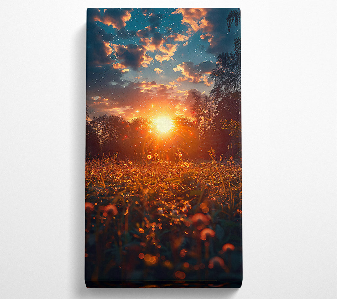  A Canvas Print of Orange Dewdrop Sunrise Canvas Print