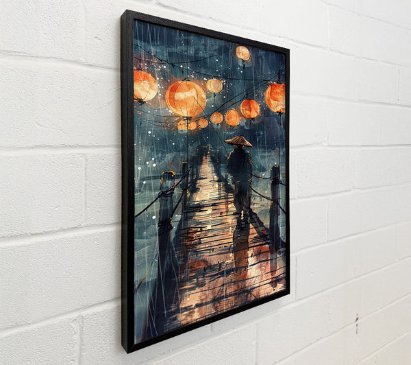 Orange Lantern Rain