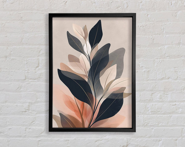 Watercolour Pastel Leaves Framed Print