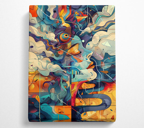 Orange Abstract Dream Canvas Art
