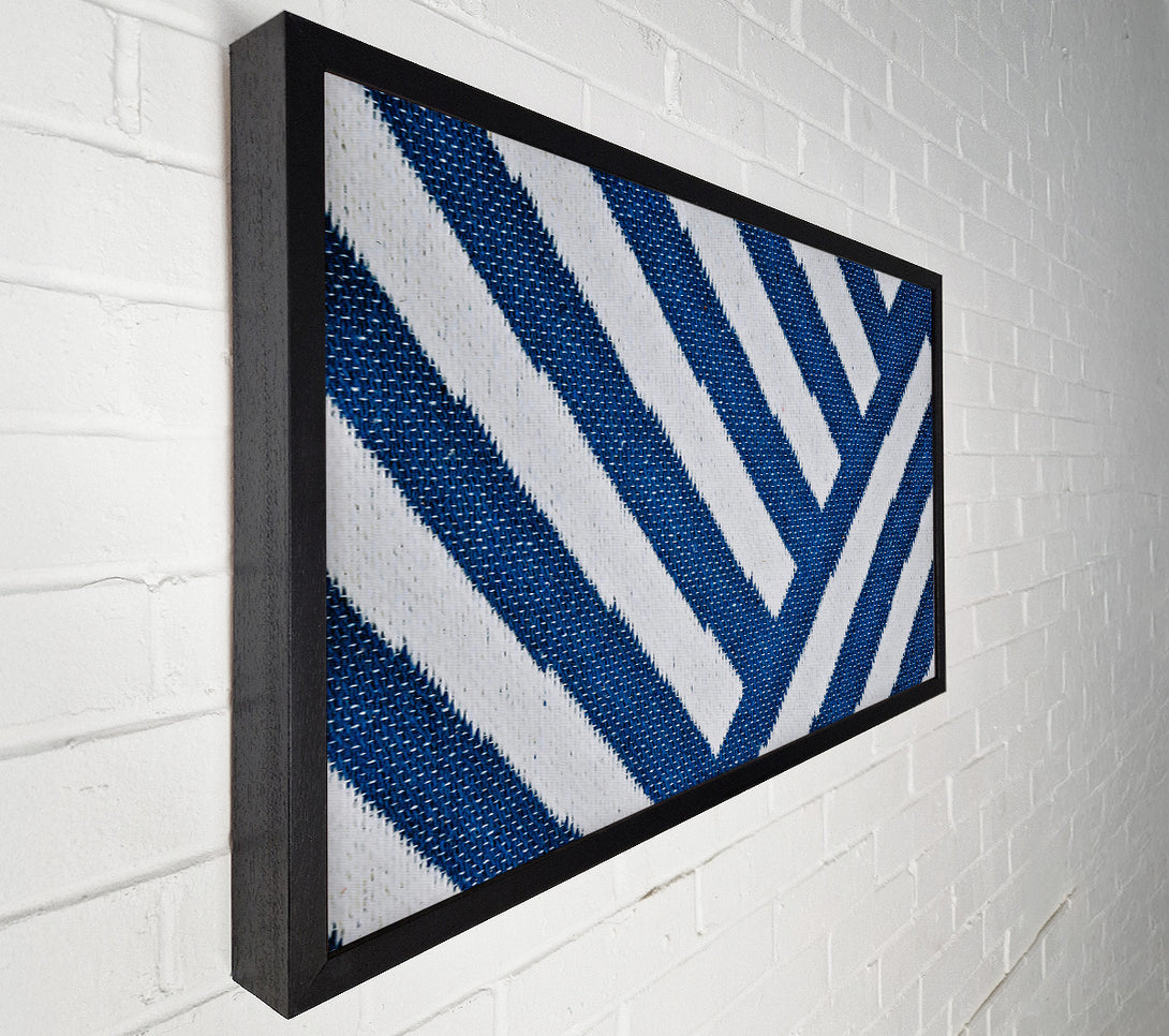  A Canvas Print of Azure Angular Stripes Canvas Wall Art