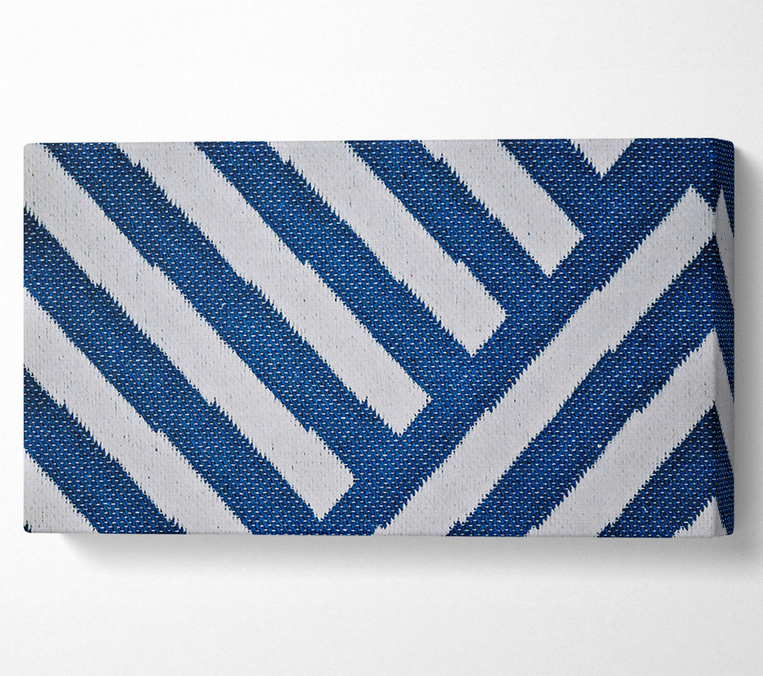  A Canvas Print of Azure Angular Stripes Canvas Wall Art