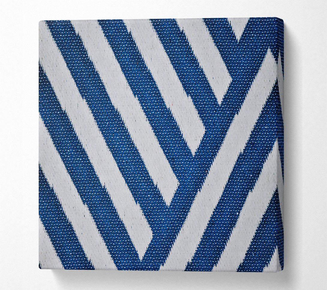  A Canvas Print of Azure Angular Stripes Canvas Wall Art