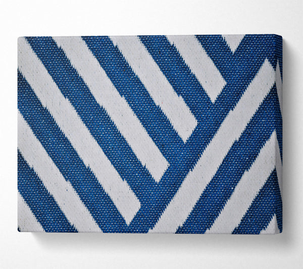  A Canvas Print of Azure Angular Stripes Canvas Wall Art