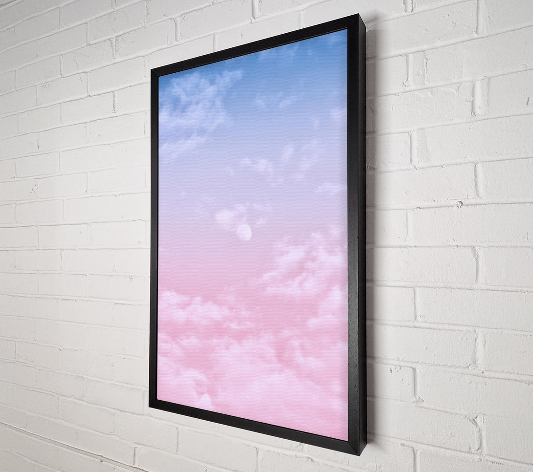  A Canvas Print of Pink Sky Moon Canvas Art