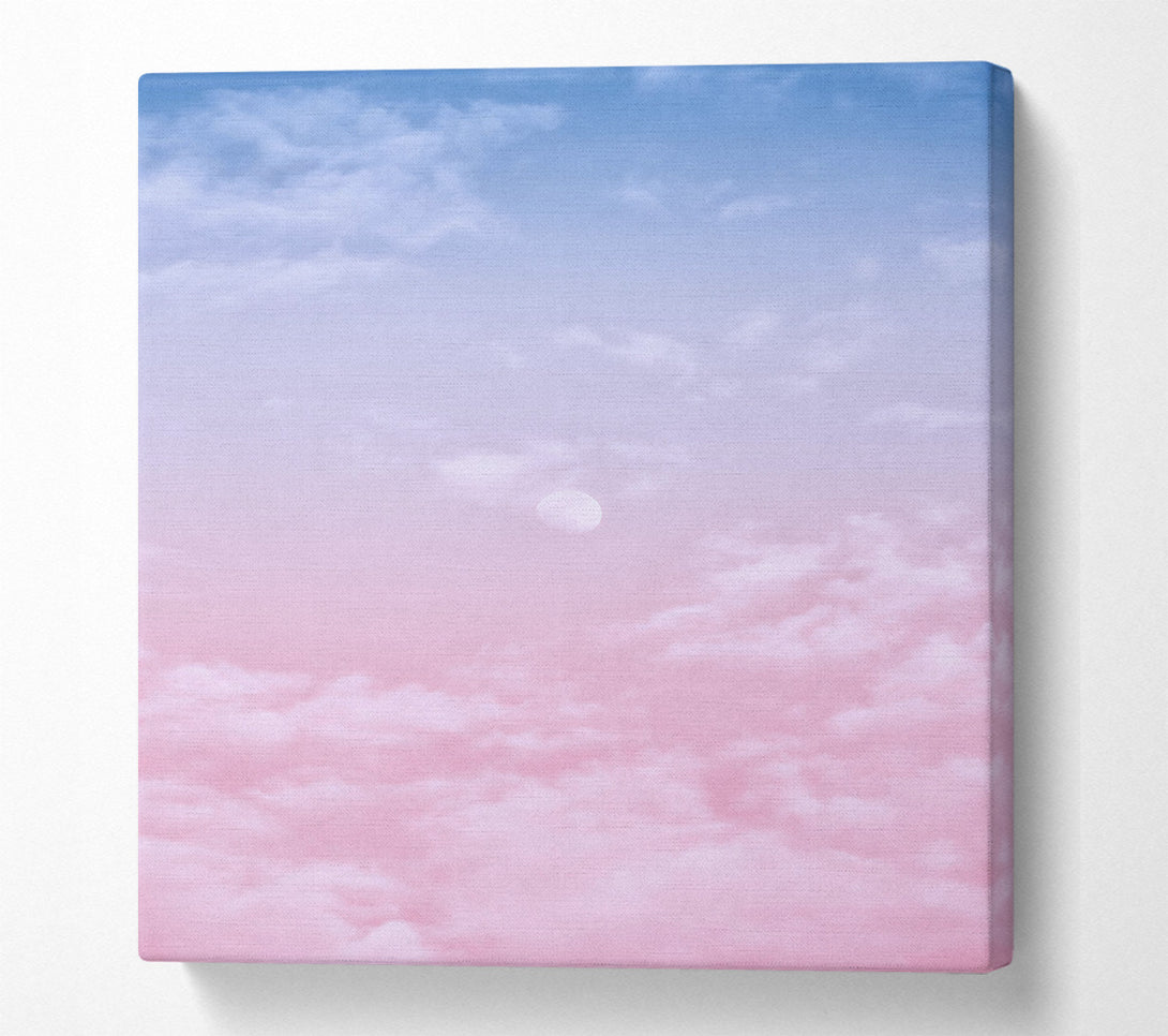  A Canvas Print of Pink Sky Moon Canvas Art