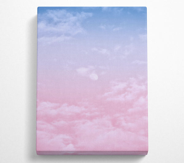  A Canvas Print of Pink Sky Moon Canvas Art