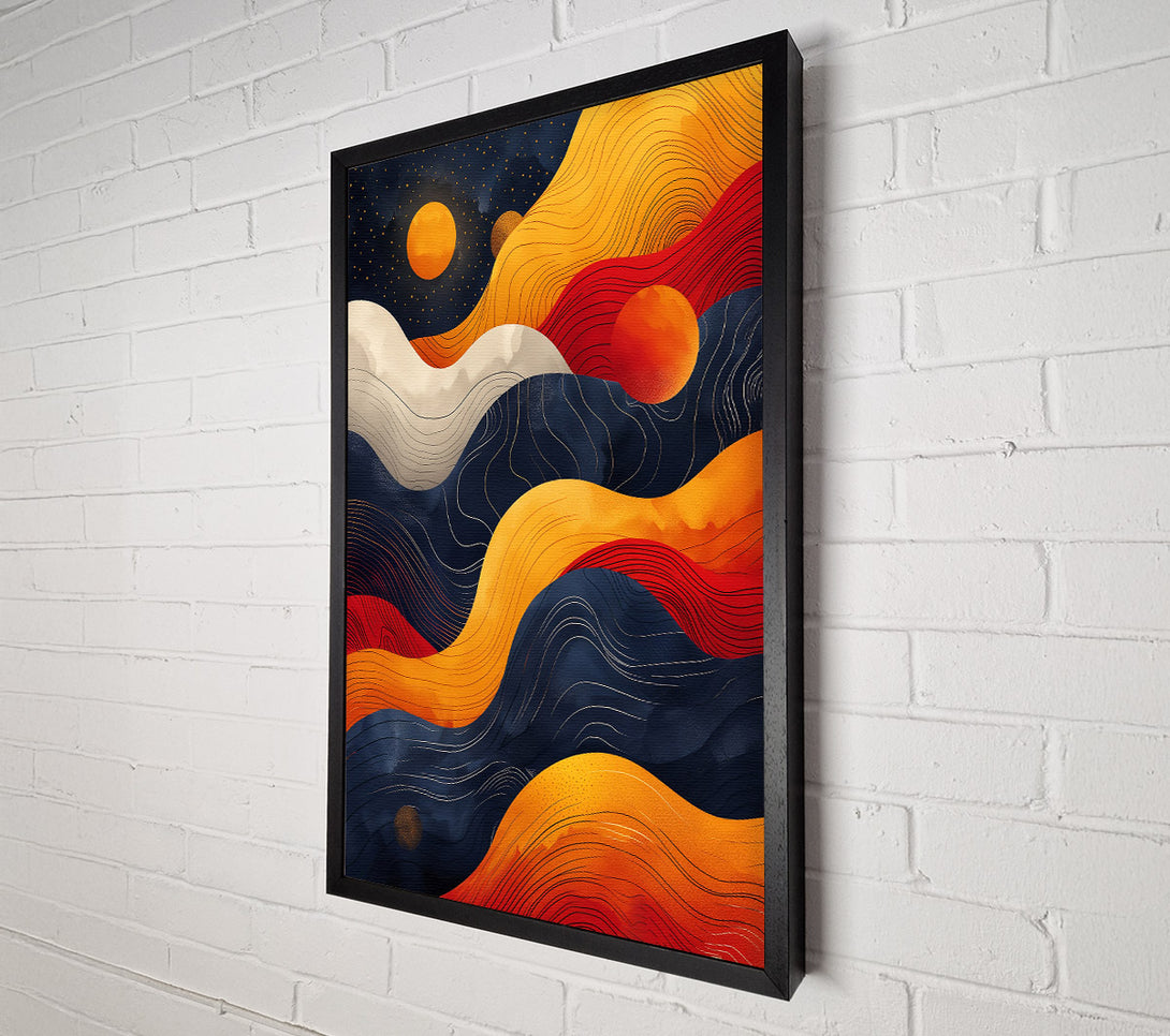  A Canvas Print of Golden Wavy Dreamscape Canvas Art