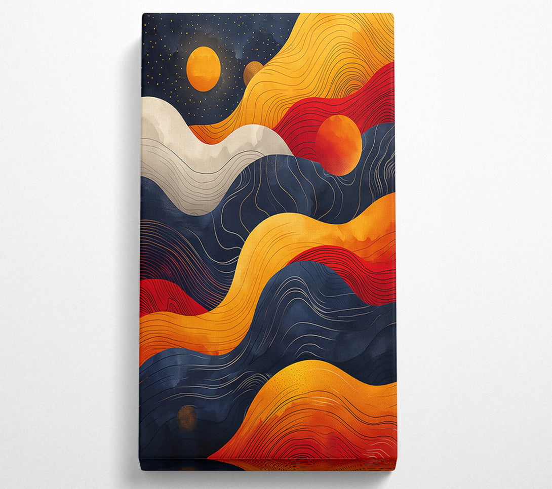  A Canvas Print of Golden Wavy Dreamscape Canvas Art