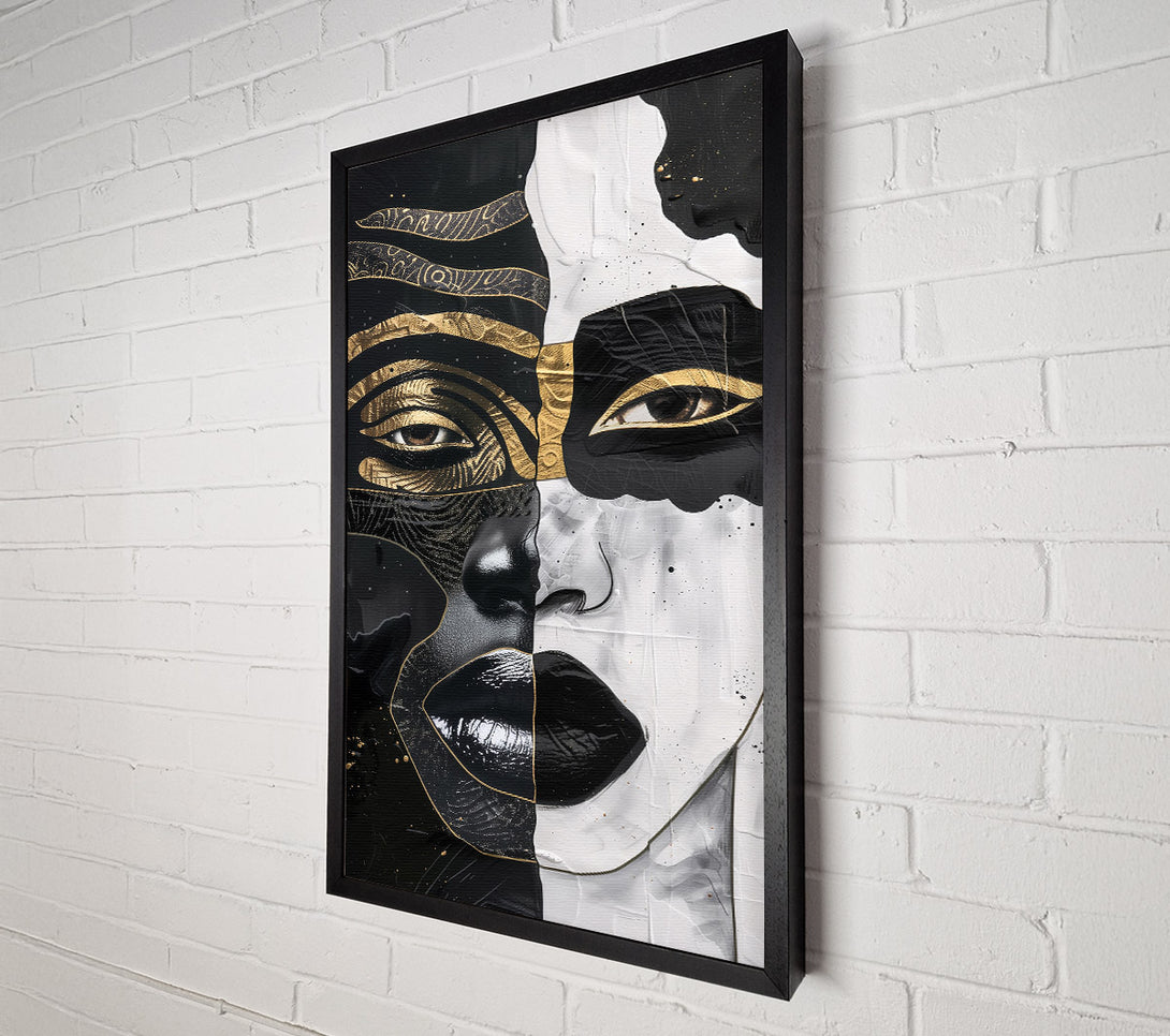  A Canvas Print of Black And Gold Gaze Canvas Wall Art