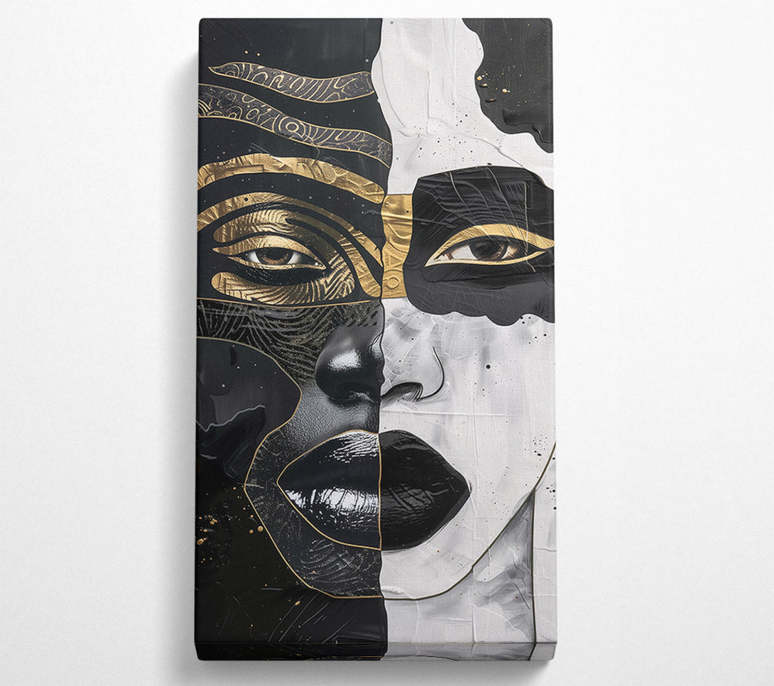 A Canvas Print of Black And Gold Gaze Canvas Wall Art