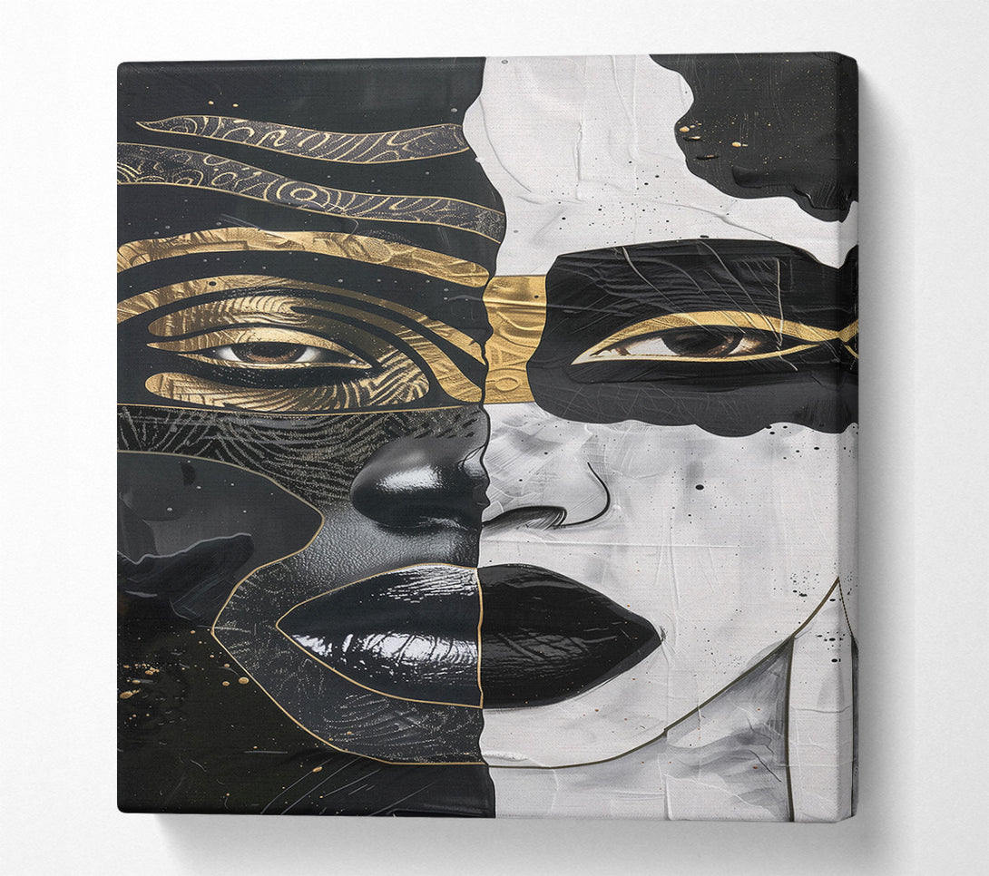  A Canvas Print of Black And Gold Gaze Canvas Wall Art