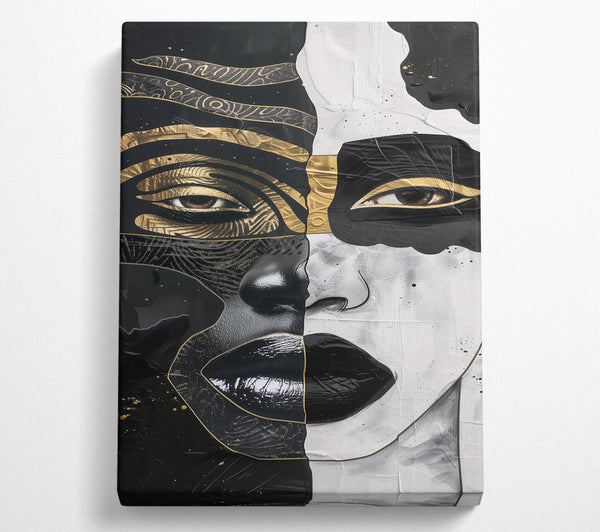  A Canvas Print of Black And Gold Gaze Canvas Wall Art