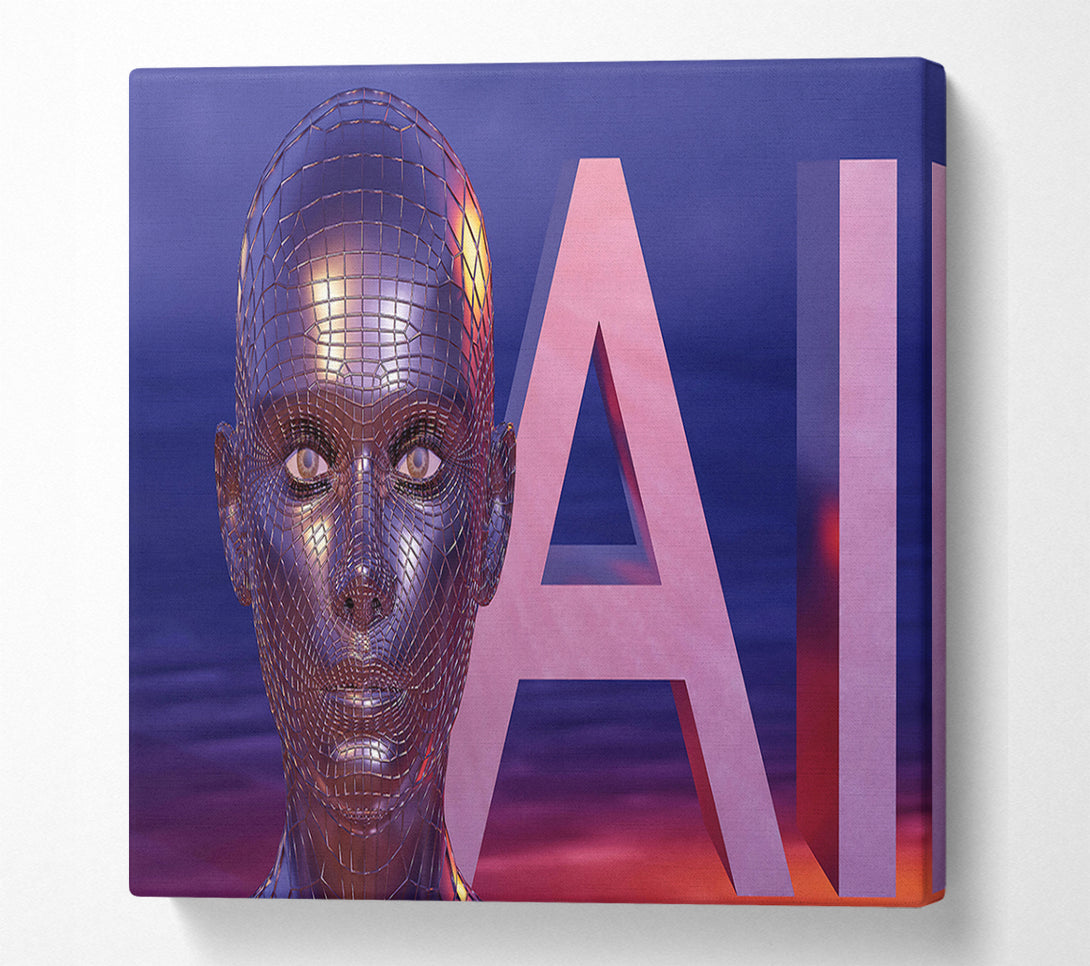  A Canvas Print of Pink Metal Mind Canvas Print