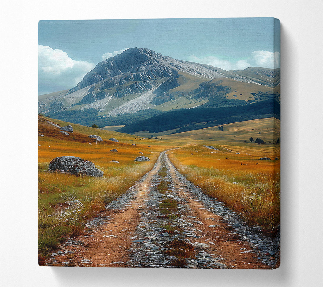  A Canvas Print of Grey Mountain Road Canvas Wall Art