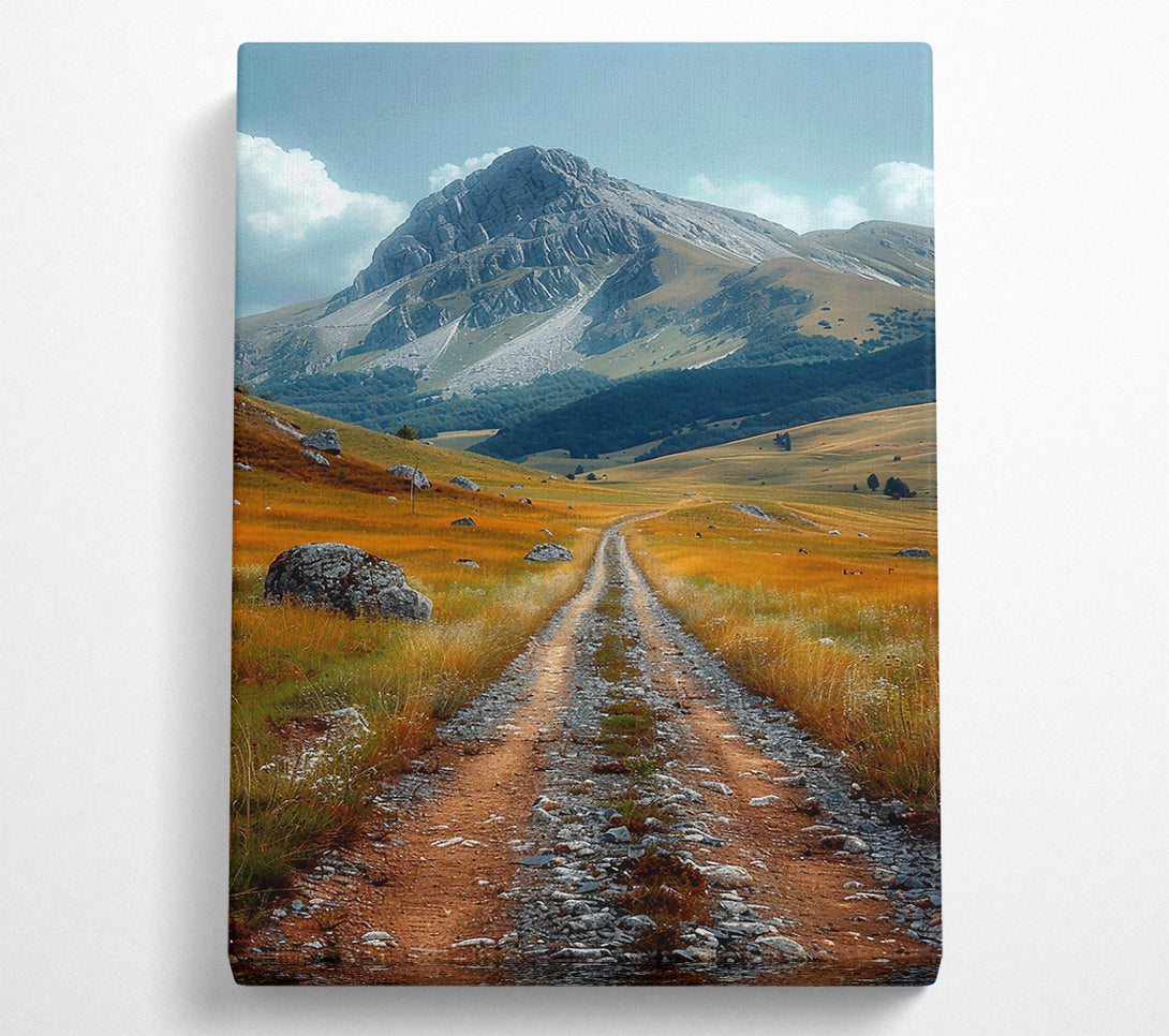  A Canvas Print of Grey Mountain Road Canvas Wall Art