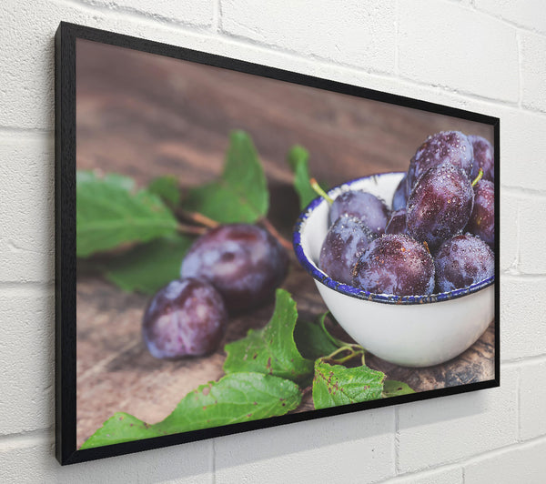 Indigo Plums In Bowl