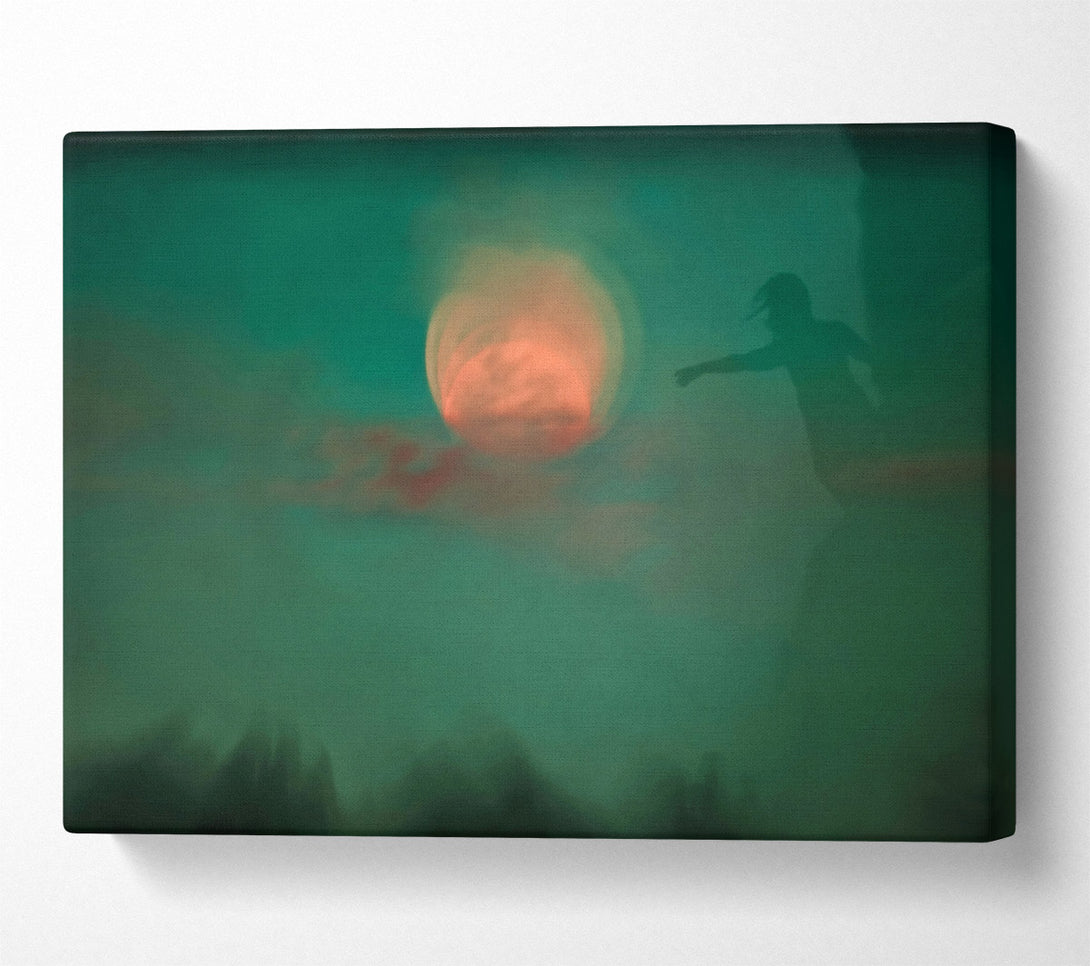  A Canvas Print of Emerald Eclipse Reach Canvas Wall Art