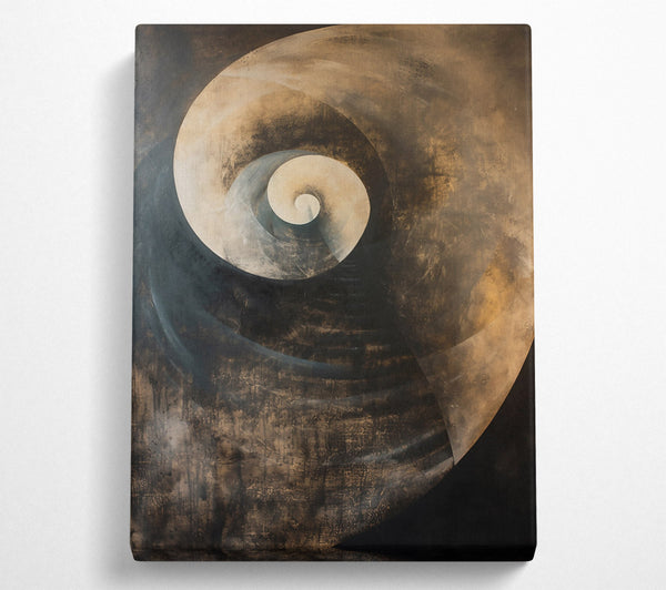  A Canvas Print of Golden Spiral Descent Canvas Print