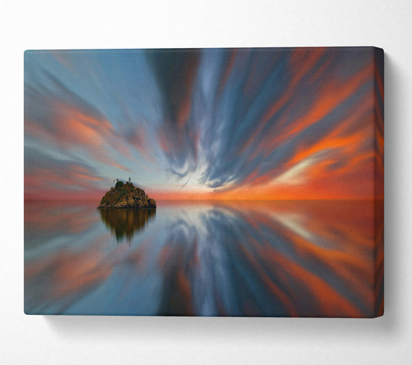 Orange Sky Reflection Canvas Print