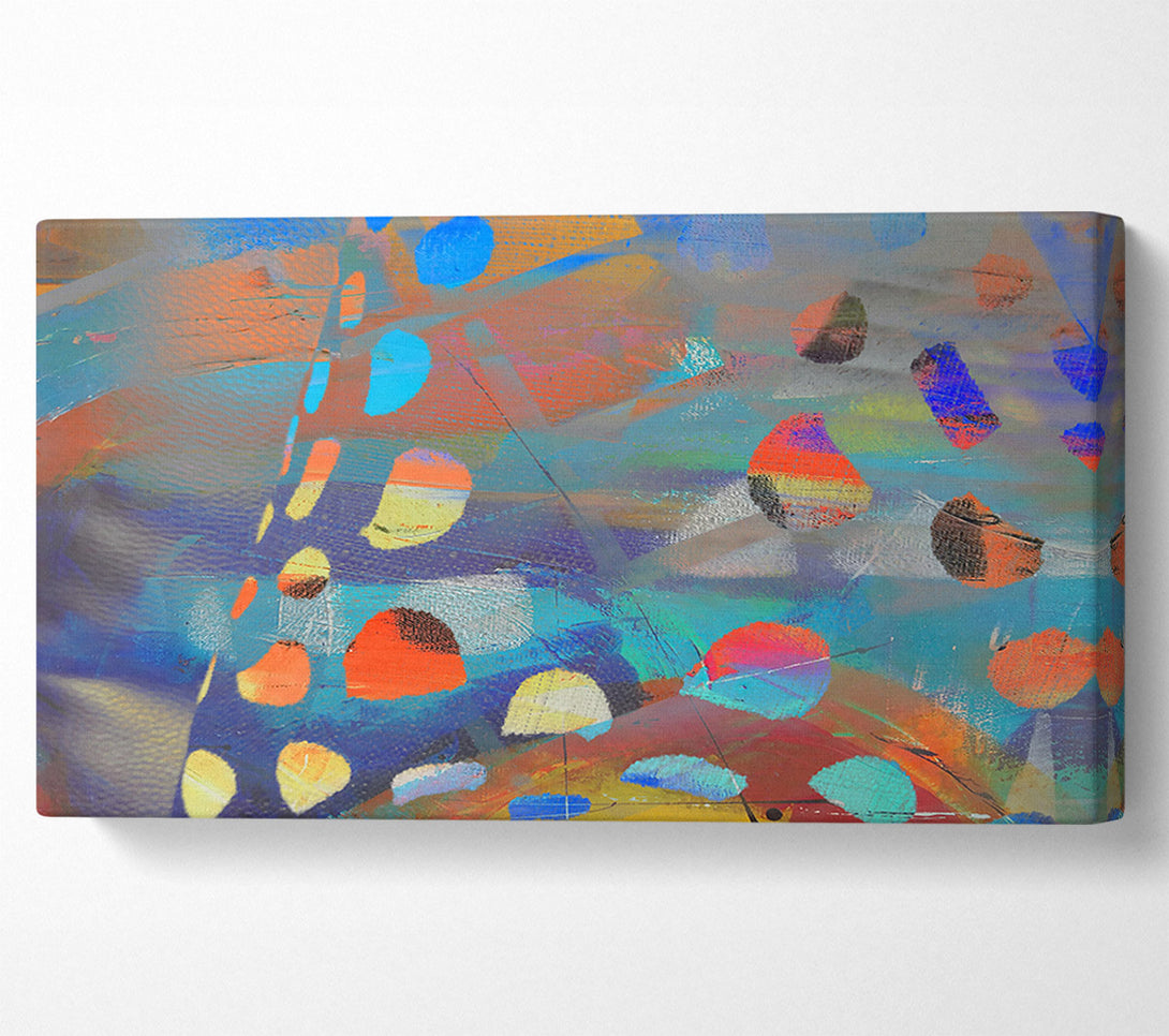  A Canvas Print of Blue Abstract Shapes Canvas Print