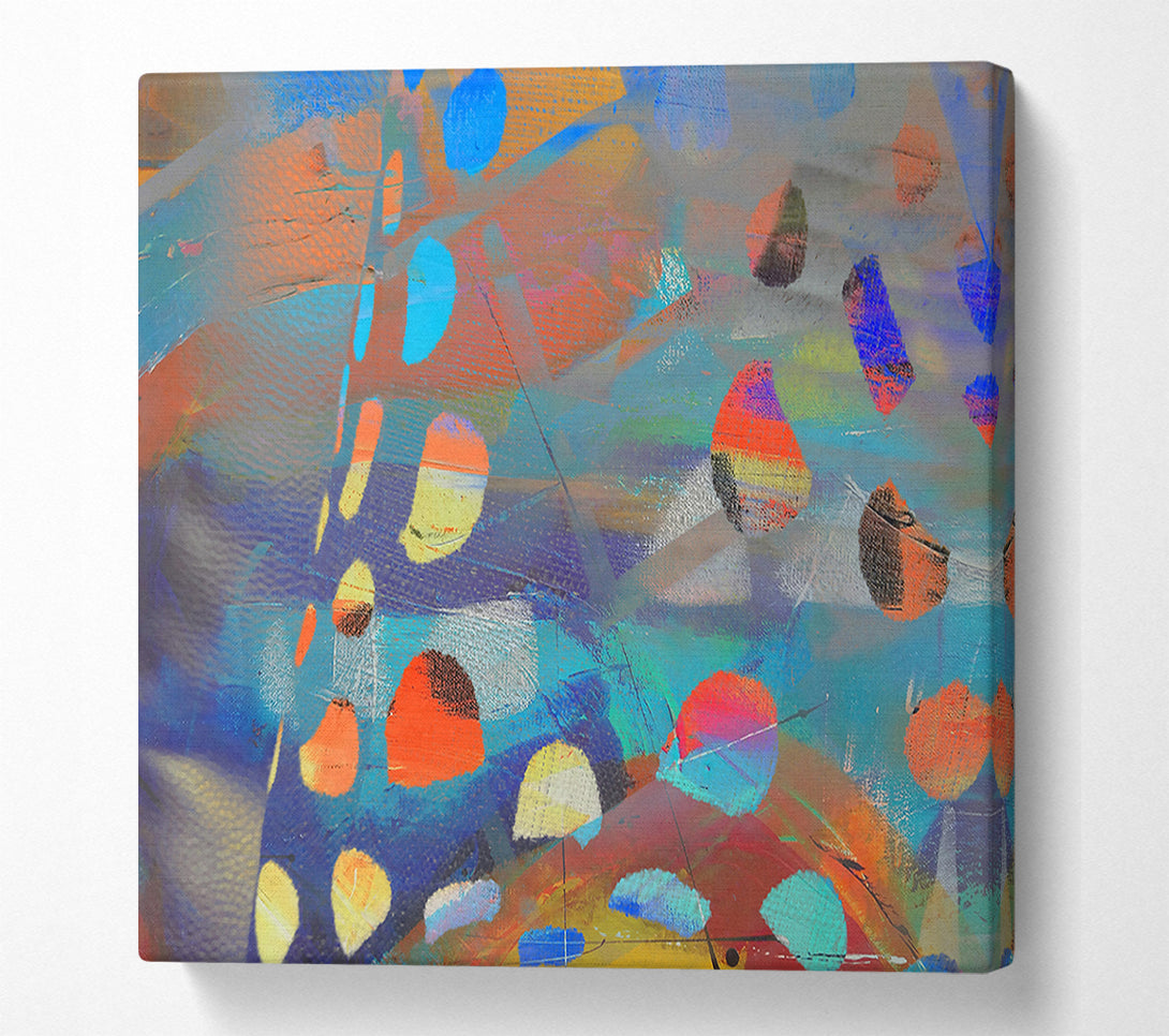  A Canvas Print of Blue Abstract Shapes Canvas Print