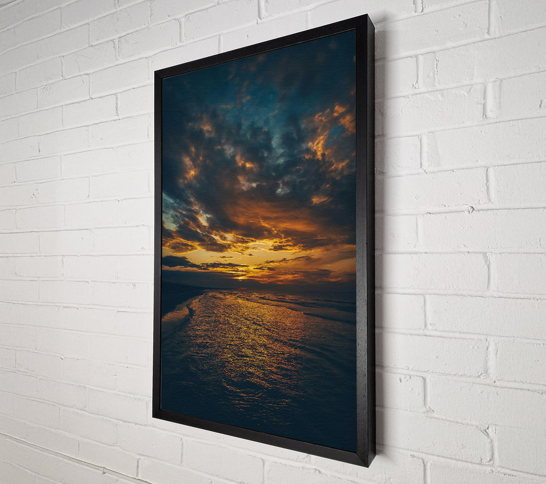  A Canvas Print of Golden Sky Reflection Canvas Print