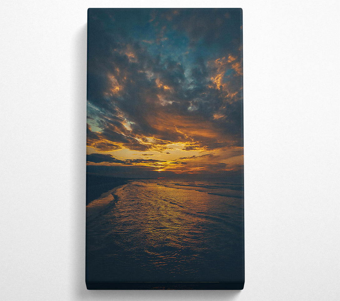  A Canvas Print of Golden Sky Reflection Canvas Print