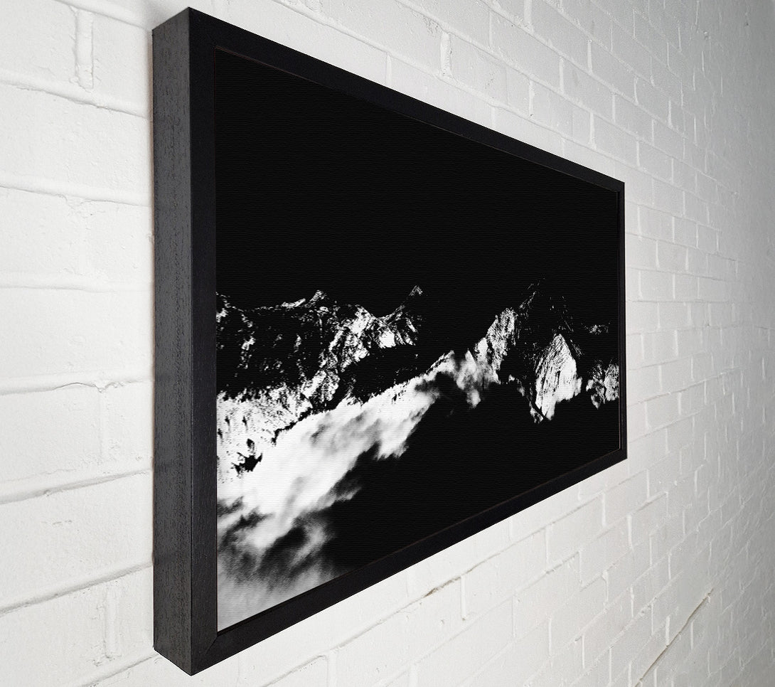  A Canvas Print of White Peaks In Shadow Canvas Print