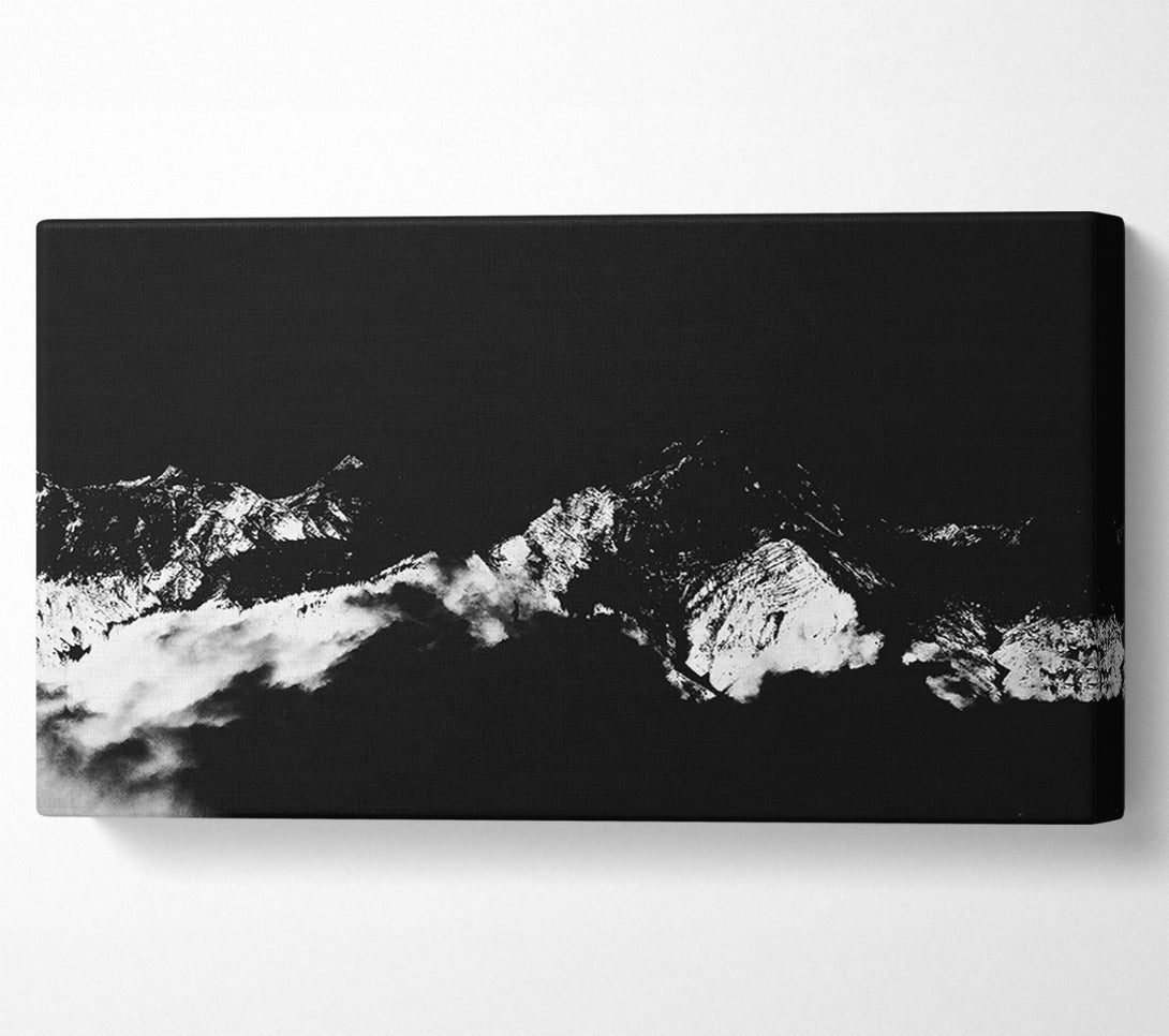  A Canvas Print of White Peaks In Shadow Canvas Print