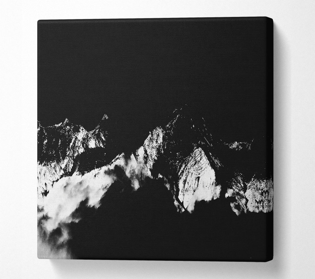  A Canvas Print of White Peaks In Shadow Canvas Print